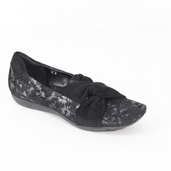 Sesto Meucci Ballet Flats Women sz 9 Black Slip on made in Italy Designer Shoes - Picture 1 of 9